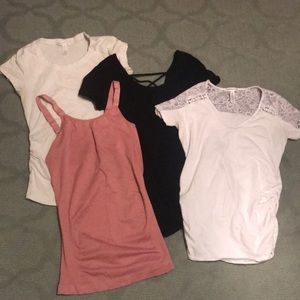 Maternity tees and tank. Set of 4 items.